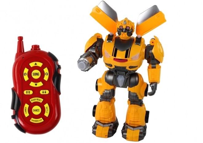 Duży zdalnie sterowany robot R/C żółte światła dźwiękowe