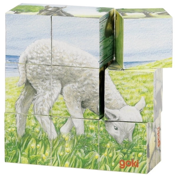Puzzle klocki z owieczką
