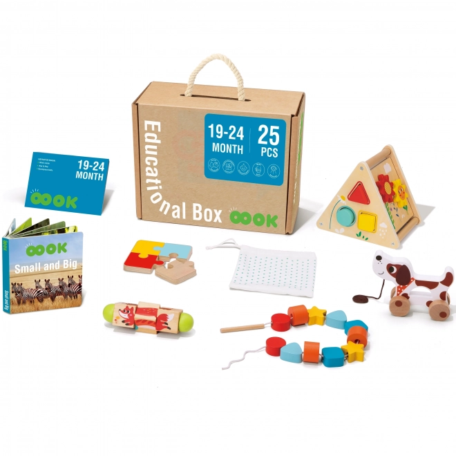 Montessori sensoryczna skrzynka XXL 6w1 od Tooky Toy