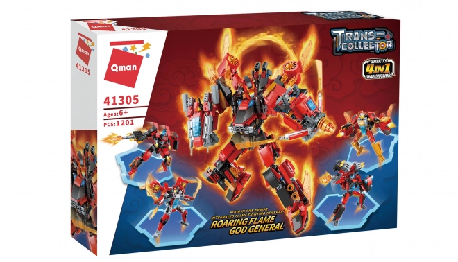 Qman Roaring Flame God General 41305 zestaw 4 w 1