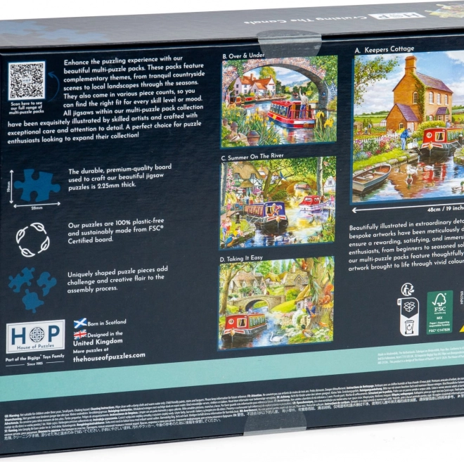 HOP Puzzle Rejs po wodnych kanałach 4x500 elementów