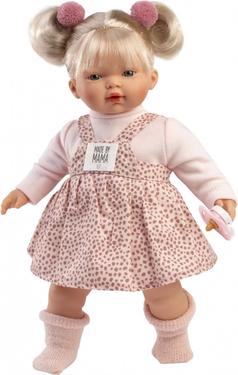 Llorens Roberta realistyczna lalka z dźwiękami, miękkie materiałowe ciało, 33 cm