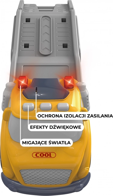 Żółta laweta holownicza WOOPIE City Truck ze światłami i dźwiękami