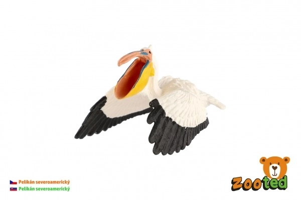 Pelikan północnoamerykański zooted plastik 9cm w torebce