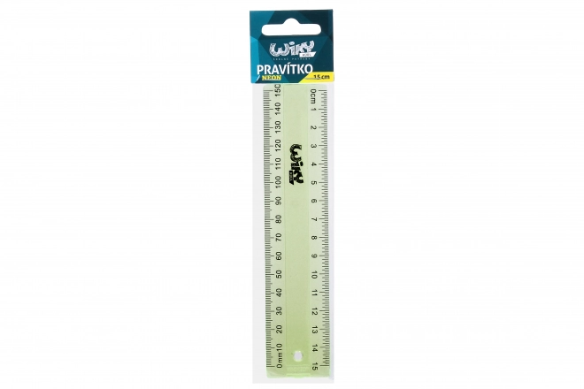 Linijka 15 cm neon