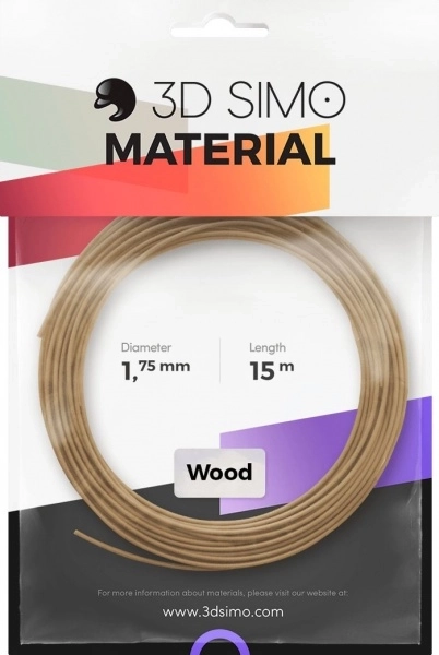 filament wood pro do drukarek 3d i długopisów 3d, brązowy 1,75 mm, 15 m