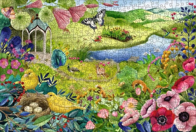 Drewniane puzzle Dziki ogród 500 części