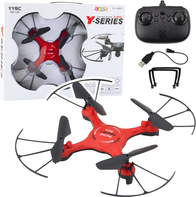 Dron z efektami LED czerwon;dy