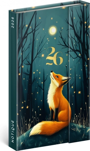 Notique Tygodniowy Magnetyczny Kalendarz Lis 2026, 13 x 21 cm