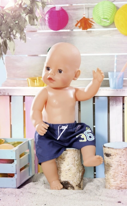 Baby born plażowe letnie szorty niebieskie