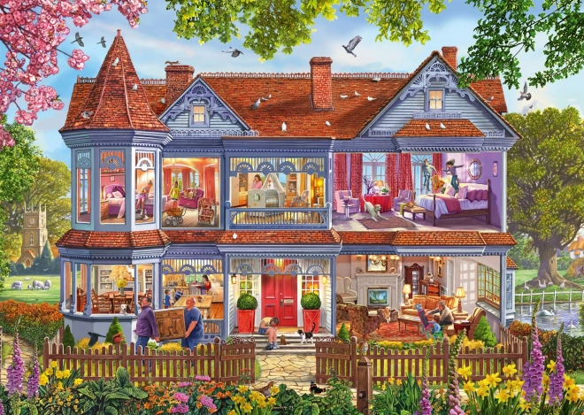Puzzle Dom na wiosnę 1000 elementów
