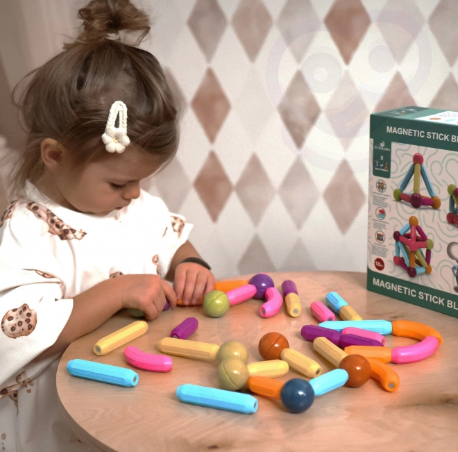 Woopie magnetyczne klocki edukacyjne duże 28 szt