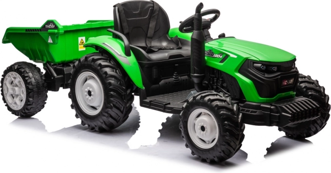 Traktor akumulatorowy z przyczepą 24V, jasnozielony