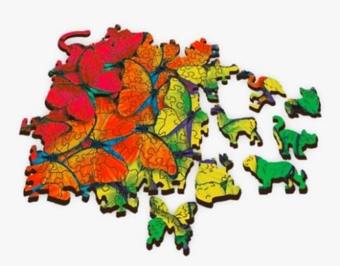 Drewniane puzzle Trefl Wood Craft Tęczowe motyle 501 elementów