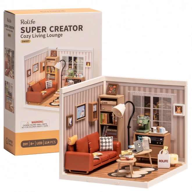 RoboTime miniatura domku przytulny pokój dzienny