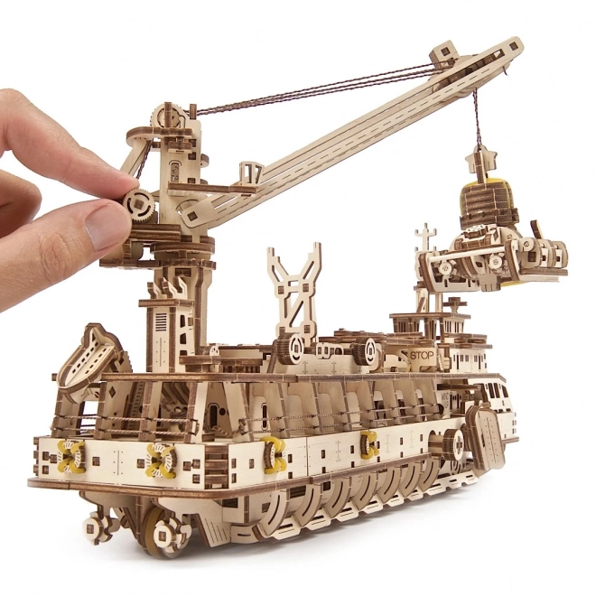 Ugears 3D puzzle - Badawczy statek parowy 575 elementów