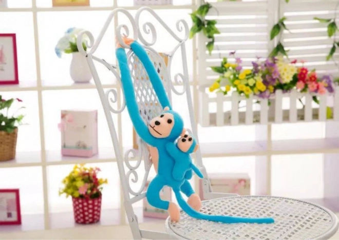 Pluszowy maskotka Baby Małpka Niebieska 70 cm