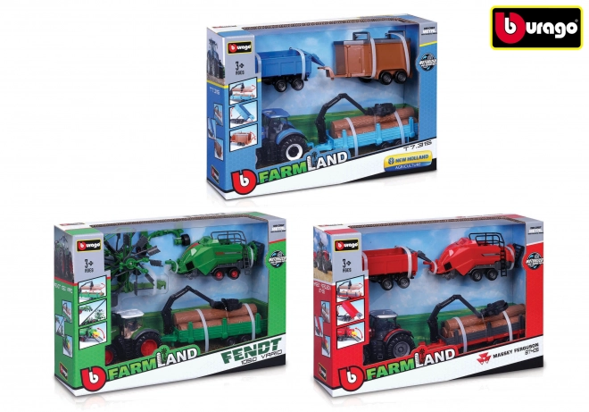 Bburago 10cm Farm traktor zestaw upominkowy