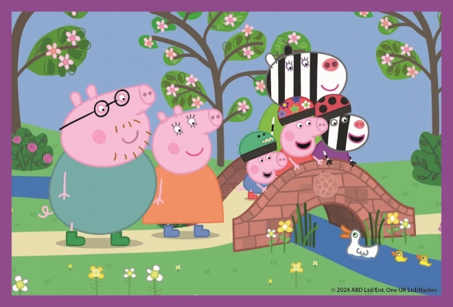 CLEMENTONI Klocki obrazkowe Świnka Peppa, 6 kostek