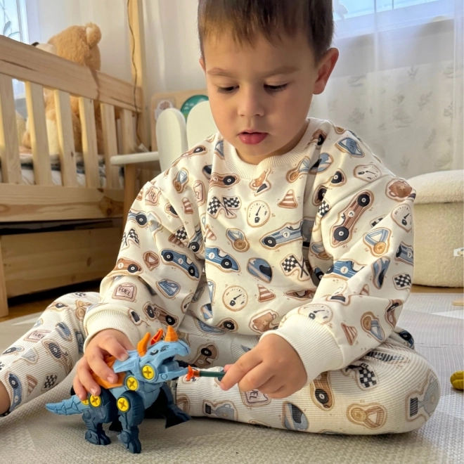 Zestaw do skręcania dinozaurów Woopie 3 szt. z walizką i wiertarko-wkrętarką