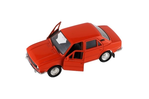 Samochód Welly Škoda 105L metal/plast 11cm 1:34-39 na wolny bieg 4 kolory w pudełku 15x7x7cm