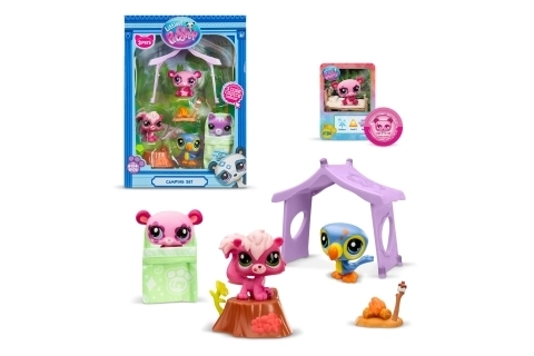 Littlest Pet Shop zestaw kempingowy 3 figurki