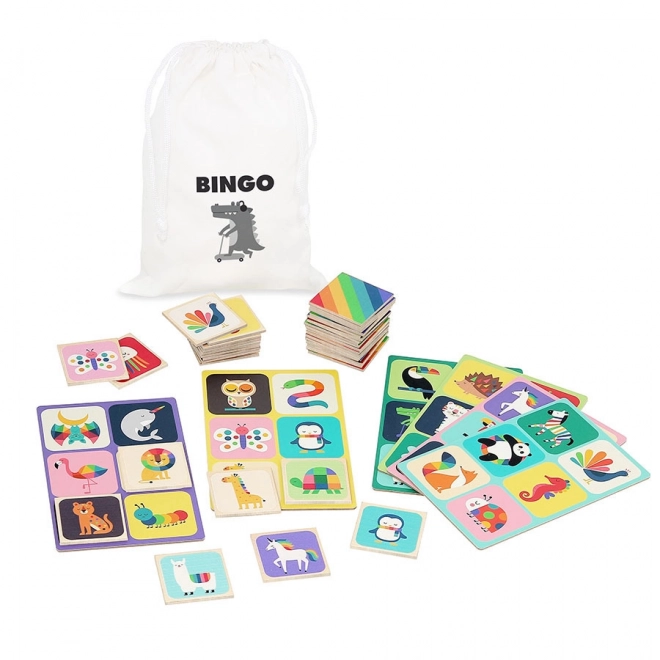 Vilac Drewniane bingo tęczowe zwierzęta
