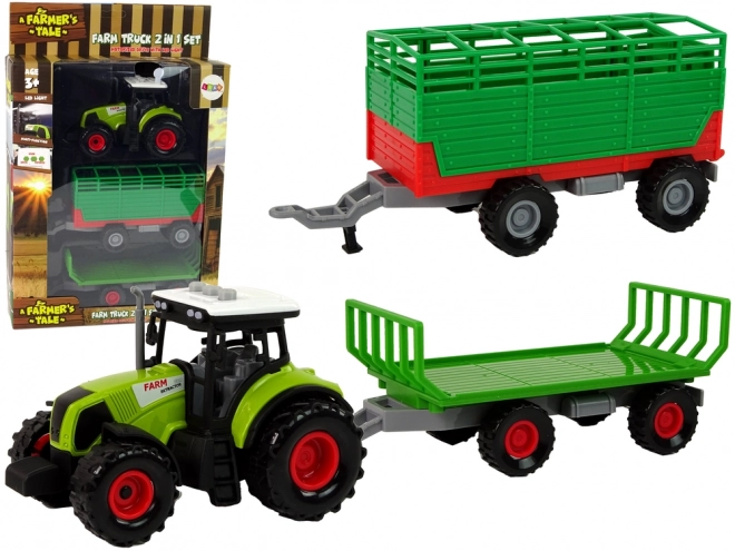 Traktor z przyczepą Farma