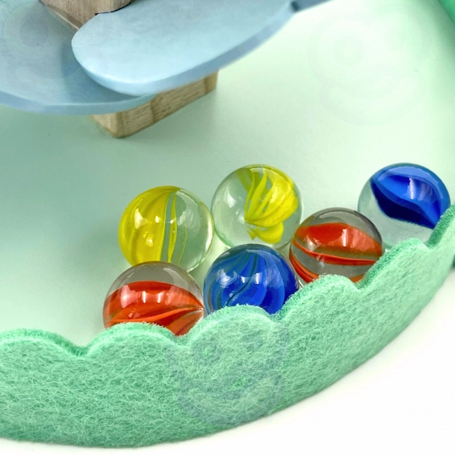 Drewniana kulodrom Duha Montessori WOOPIE GREEN