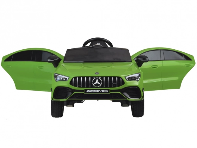 Dziecięcy samochód elektryczny Mercedes AMG CLA 45s z efektem bujania – Zielona