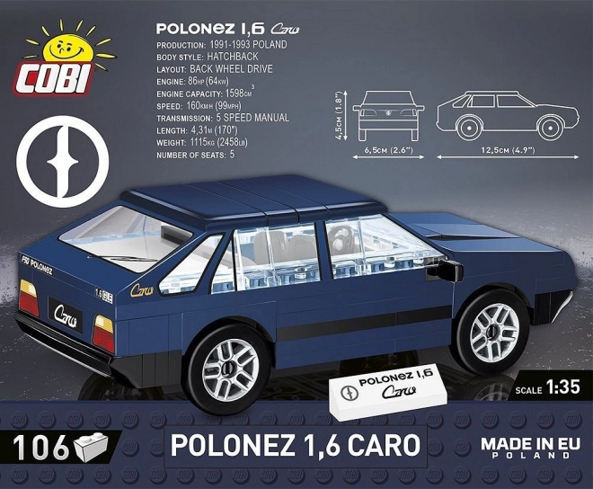 Polonez Caro model z klocków 1:35 od COBI