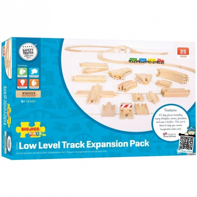 Bigjigs Rail Drewniane Tory Zestaw 25 Części