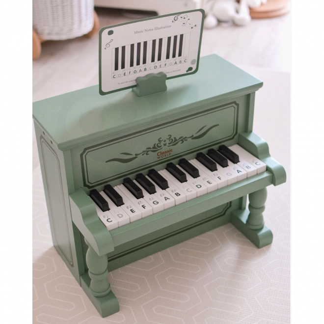 Drewniane pianinko Classic World z podręcznikiem