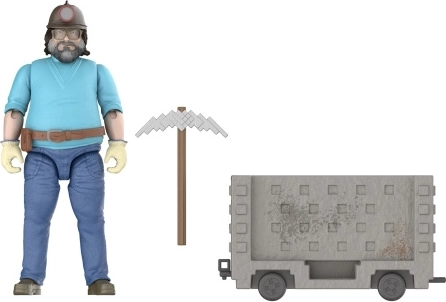 Minecraft filmowy Steve z wózkiem – figurka akcji z wózkiem górniczym