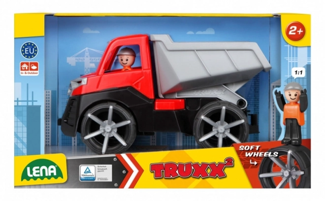 Auto Truxx 2 ciężarówka wywrotka plastikowa 26cm z figurką 27x15x16cm 24m+