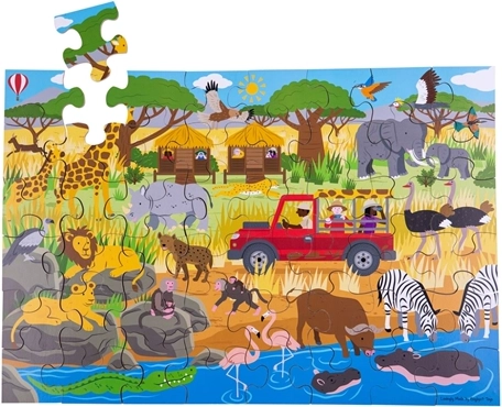 Puzzle podłogowe Afrykańska przygoda 48 elementów