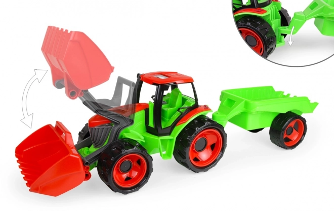 Traktor kopi05cy Giga Trucks z przyczepą plastikową 62cm