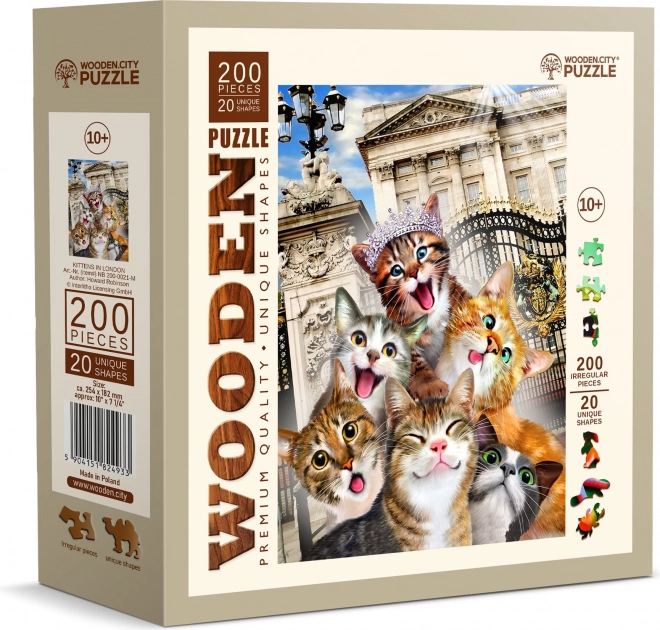 Drewniane puzzle Kocięta w Londynie