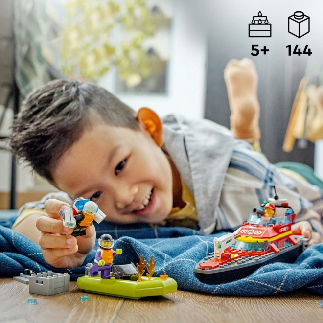 LEGOae City 60373 Łódź ratunkowa straży pożarnej i ponton