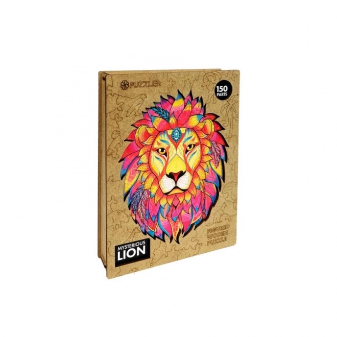 Magiczne drewniane kolorowe puzzle - Tajemniczy lew