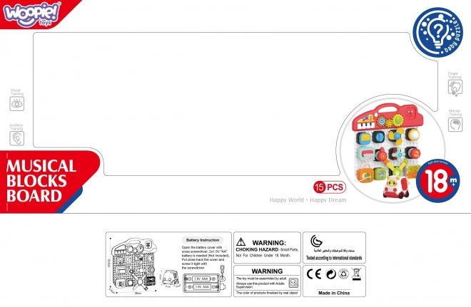Woopie Montessori Dziecięcy Panel Manipulacyjny Kolorowy Panel Aktywny