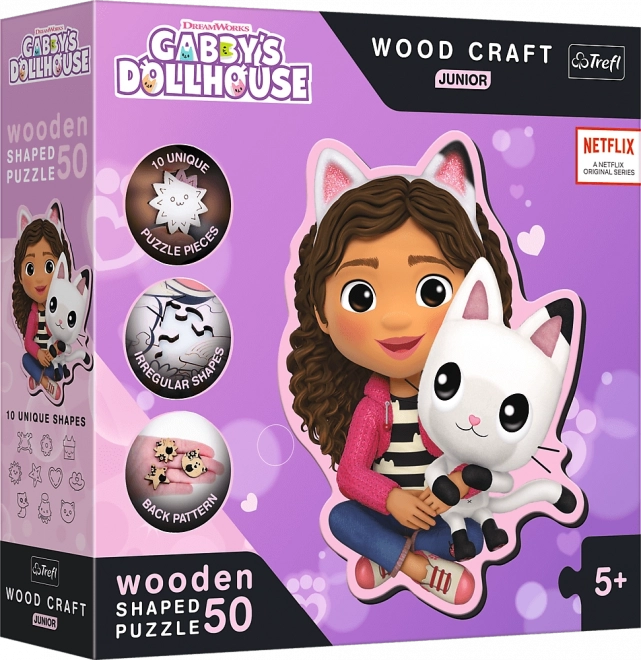 Drewniane puzzle junior Gabby 50 elementów