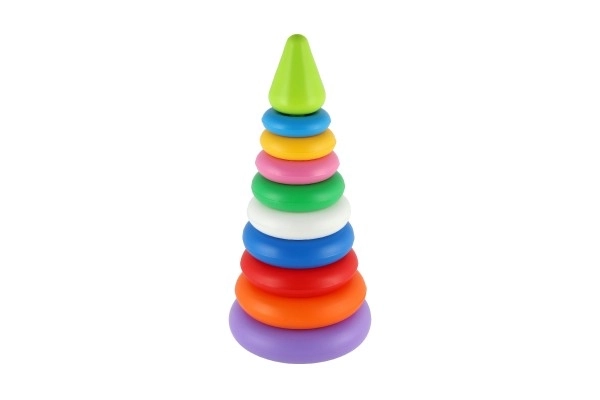Piramidka do układania z pierścieni plastik 2 kolory w siatce 15x31cm 12m+