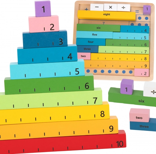 Drewniana matematyczna tablica TOOKY TOY do nauki liczenia