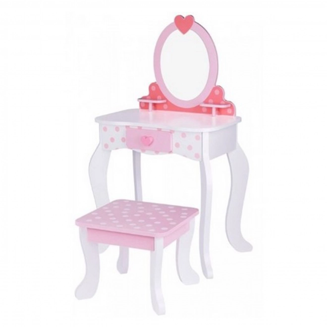 Drewniana toaletka z krzesełkiem od Tooky Toy