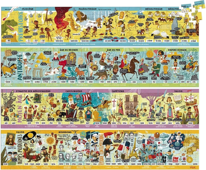 Duże drewniane puzzle historii VILAC