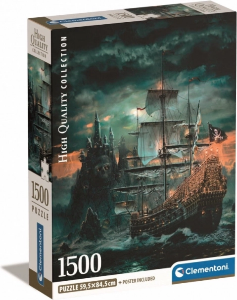 Puzzle 1500 elementów Kompaktowy Statek Piracki