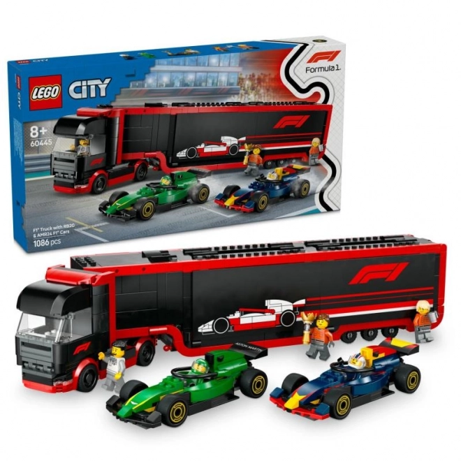 LEGO® City 60445 Ciężarówka F1® z samochodami F1® RB20 i AMR24
