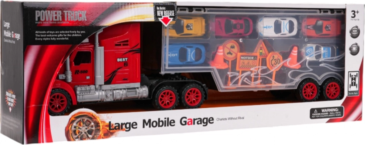 Ciężarówka – transporter autek z garażem