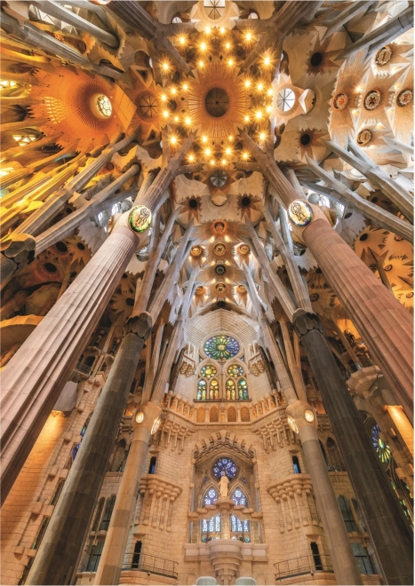 EDUCA Puzzle Sagrada Familia - wnętrze, Barcelona (Hiszpania) 1000 elementów